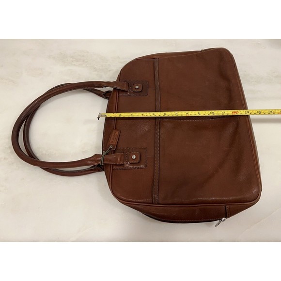 LIZ CLAIBORNE BROWN LEATHER BAG PURSE ORGANIZER - Picture 5 of 9